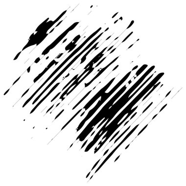 Grunge Hand Boya Vuruşu. Fırça Çizimi Çizimi. Grunge Boya Fırçası. Logo Tasarım Şablonu. Siyah Grunge Şekilleri.