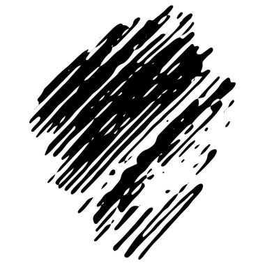 Grunge Hand Boya Vuruşu. Fırça Çizimi Çizimi. Grunge Boya Fırçası. Logo Tasarım Şablonu. Siyah Grunge Şekilleri.