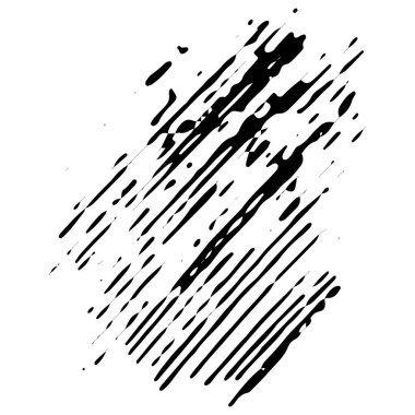 Grunge Hand Boya Vuruşu. Fırça Yazı Vektörü İllüstrasyonu. Vektör Grunge Boya Fırçası. Vektör Logosu Tasarım Şablonu. Siyah Grunge Şekilleri.