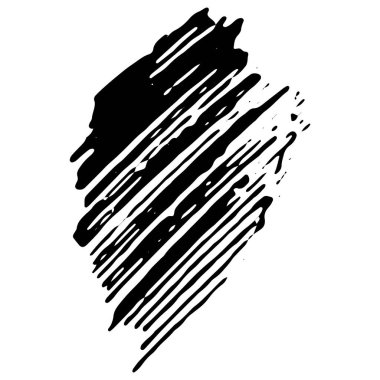 Grunge Hand Boya Vuruşu. Fırça Yazı Vektörü İllüstrasyonu. Vektör Grunge Boya Fırçası. Vektör Logosu Tasarım Şablonu. Siyah Grunge Şekilleri.