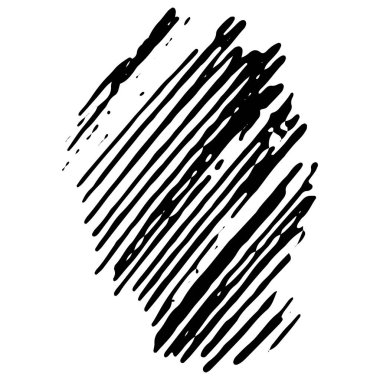 Grunge Hand Boya Vuruşu. Fırça Yazı Vektörü İllüstrasyonu. Vektör Grunge Boya Fırçası. Vektör Logosu Tasarım Şablonu. Siyah Grunge Şekilleri.