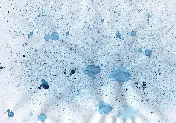 Watercolor Colorful Splash Background. Blue Splashes on White Background. Space, Snow Blizzard, Star, Universe.