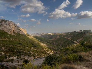 İsrail 'in kuzeyindeki Akdeniz şehri manzarası