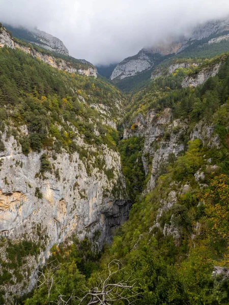 Escuain Ravin Från Revillas Utsiktsplats Huesca Spanien — Stockfoto