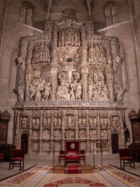 altarpiece of the main altar of the cathedral of huesca aragon spain damian forment altarpiece huesca cathedral