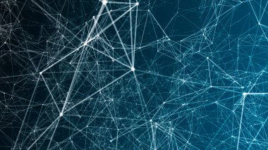 Dijital veri ızgarasını mavi tonlarda göster