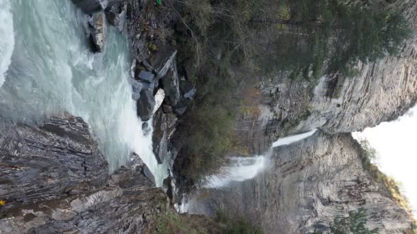 Sorrosal Vodopád Provincii Huesca Aragon Broto Pyreneje Španělsko — Stock video