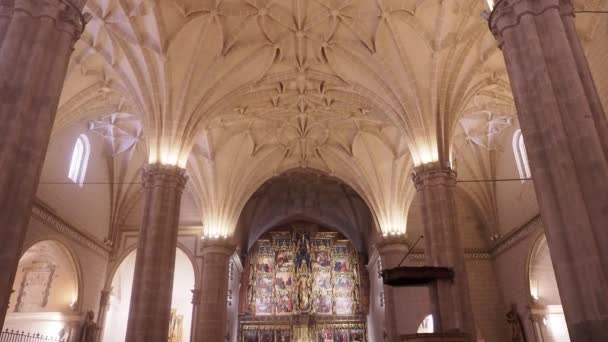 Bolea Huesca Aragon Spanyolország Gótikus Főiskolai Templom Templom Santa Mara — Stock videók