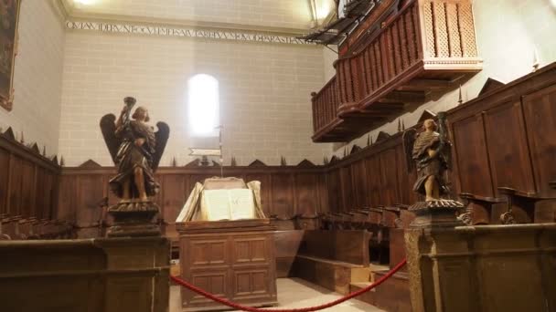 Bolea Huesca Aragon Spanien Gotiska Collegekyrkan Kyrkan Den Kollegiala Kyrkan — Stockvideo