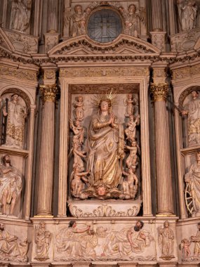 Floransa, İtalya - Ekim 06, 2018: Floransa 'nın mimari ayrıntıları ve bazilikası, İtalya.