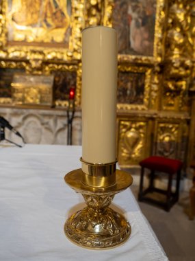 CATHEDRAL of barbastro. INTERIOR OF THE SOMONTANO CATHEDRAL clipart