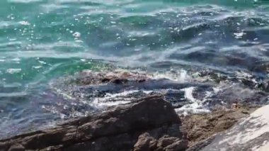 Sahildeki deniz dalgaları