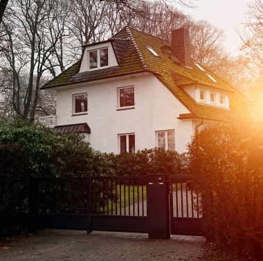 Avrupa 'da güzel bir özel konut. Konut konutu kavramı.