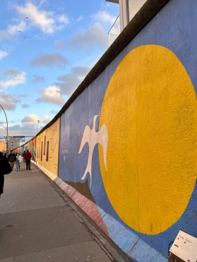 Berlin, Germany, Europe- December 27, 2022: Berlin Wall was a barrier constructed starting on 13 August 1961. East Side Gallery is an international memorial for freedom