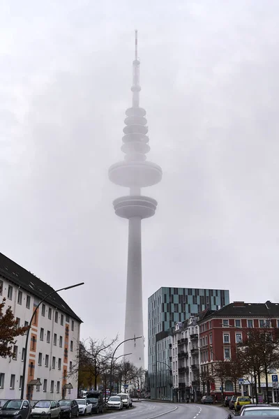 德国汉堡 2022年12月25日 电视塔 海因里希 赫兹特姆著名的白针塔 — 图库照片