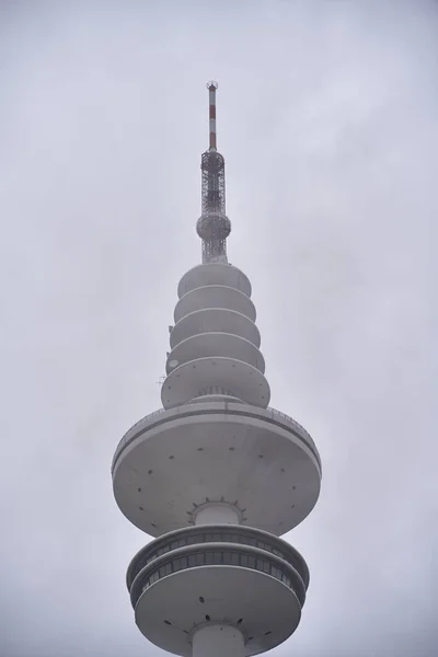 Tower Hamburg Duitsland Beroemde Witte Naald Heinrich Hertz Turm — Stockfoto