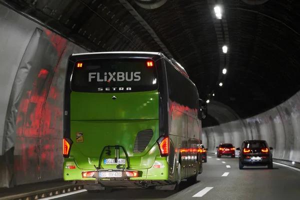 2023 Europa Suiza Autobús Flixbus Autopista Marca Autobús Larga Distancia — Foto de Stock