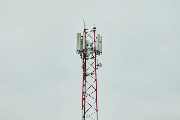 Telefone Celular Lte Torre Com Fundo Céu — Fotografia de Stock