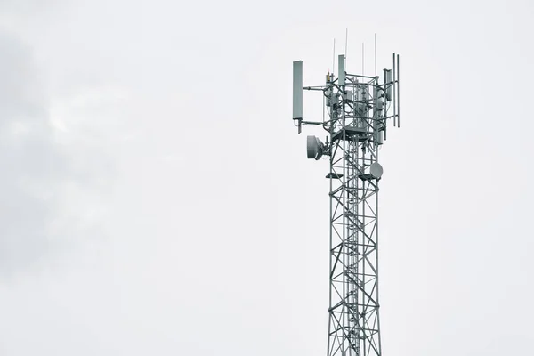Torre Telecomunicações Lte Advanced Celular Equipamento Telecomunicações Rede Rádio Com — Fotografia de Stock