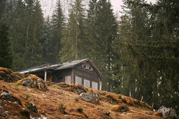 Village Montagne Dans Les Alpes Autrichiennes Paysage Montagne Avec Maisons — Photo