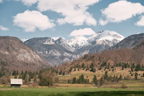 Dolomites Alpines Montagne Village Avec Des Montagnes Dolomites Magiques Arrière — Photo