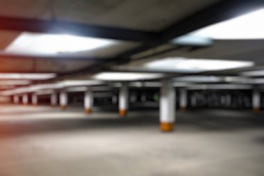 Soyut Bulanık Yeraltı Otoparkı. Şehir Ulaşım Konsepti. Yeraltı otoparkı. Ücretsiz.