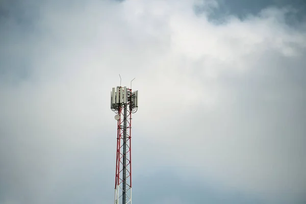 Tecnologia Comunicação Antena Telecomunicações Lte Torre Comunicação Liga Aos Dados — Fotografia de Stock