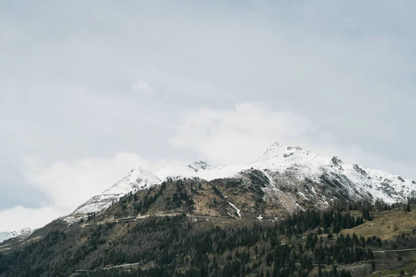 Vista Alpina Desde Coche Concepto Viaje Tan Esperado Los Alpes — Foto de Stock