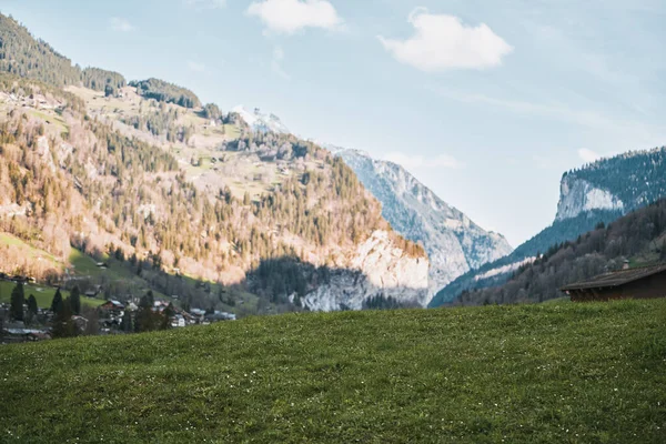 Enigmático Esplendor Majestad Alpina Captivating Journey Moody Peaks Verdant Valleys — Foto de Stock
