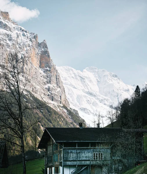 Schweizer Alpenparadies Grindelwalddorf Und Majestätisches Bergpanorama Berner Oberland Schweiz Alpen — Stockfoto