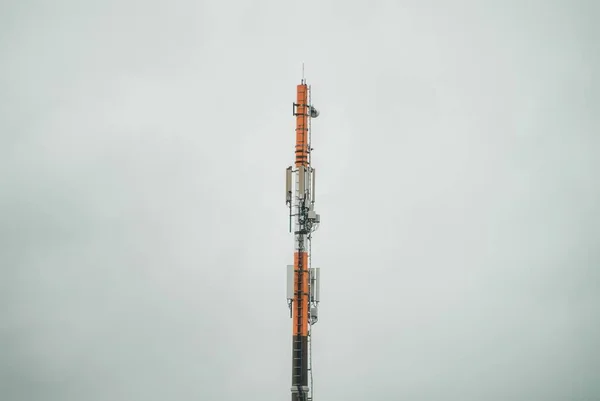 Antennenkommunikationstechnologie Telekommunikation Und Lte Der Kommunikationsturm Verbindet Sich Mit Daten — Stockfoto