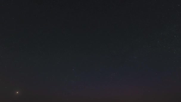 Cerul Înstelat Nopţii Lumini Nordice Foarte Subtile Fullscreen Rotativ Cer — Videoclip de stoc