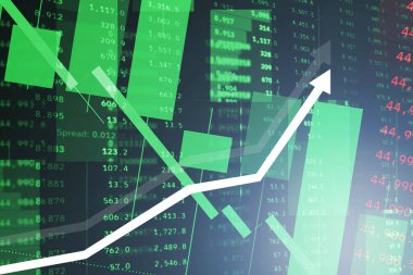 Ok yukarı çıkıyor. Yeşil şamdanlar bitcoin dijital para biriminin artan fiyatını gösterdiği için kripto piyasası hızla büyüyor. Bu, finans ve teknolojinin geleceğine yatırım yapmak için büyük bir fırsat..