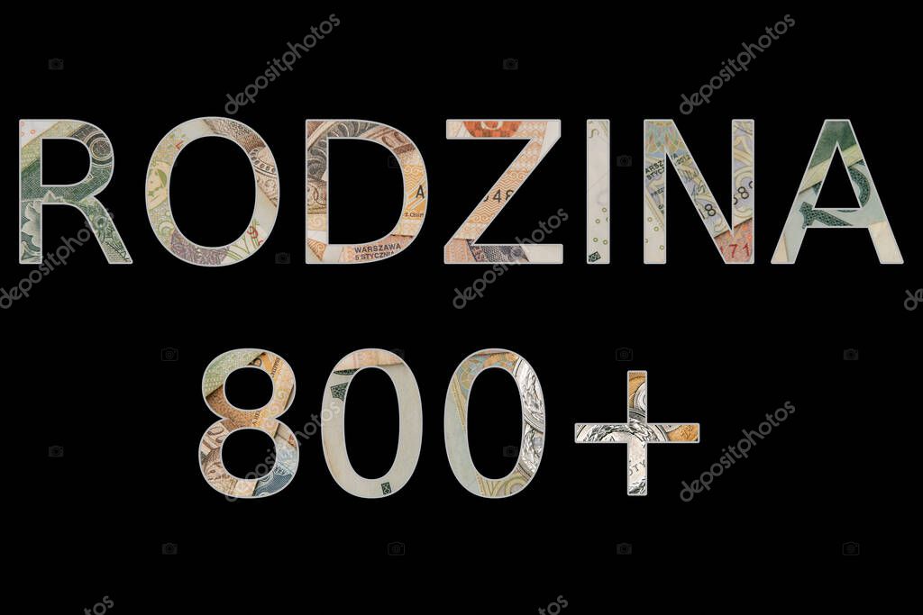 Social program for families with children in Poland. Additional payment for the kids. Rodzina 500 and 800 plus.