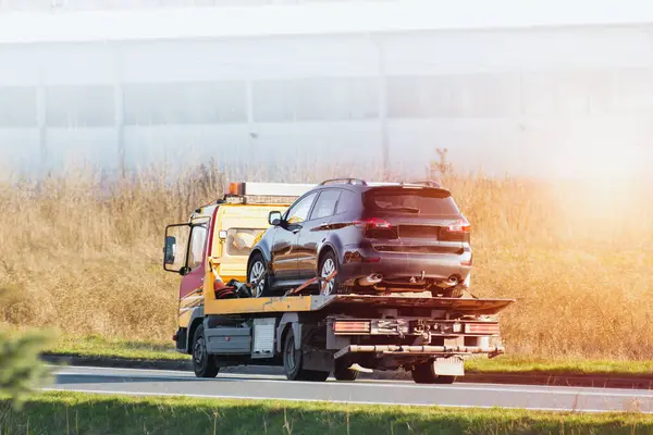 stock image Emergency Tow Service Recovers Highway Car