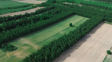 Huzurlu Yeşillik ve Çiftlik Alanı Havacılık Panoraması