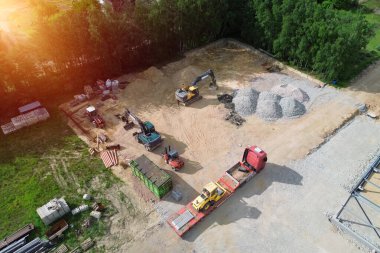 Şehir şantiyesi yukarıdan görünüyor