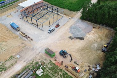 Şehir şantiyesi yukarıdan görünüyor