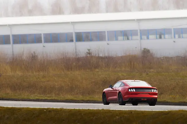 stock image Stylish American muscle car on the highway