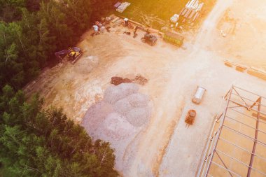 İnşaat alanı yukarıdan hiç kimse