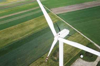 Tarımsal ortamda rüzgar gücünün havadan görünüşü