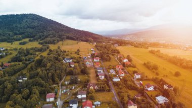 Hills 'teki Bielsko-Biala Hava Panoraması