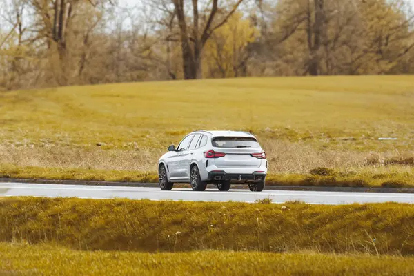 stock image Family car on a countryside drive