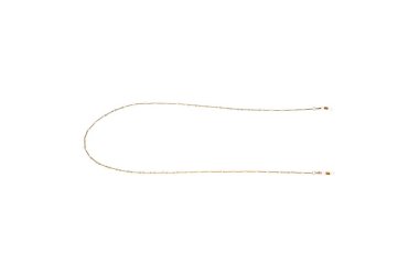 Beyaz yüzeyde narin cam zincirler.