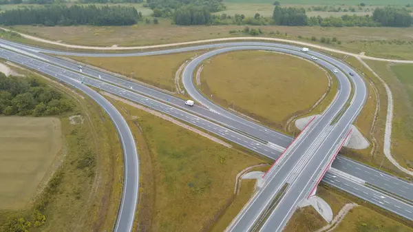 stock image Efficient rural highway network in Europe on a sunny day