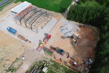 İnşaat alanı yukarıdan hiç kimse