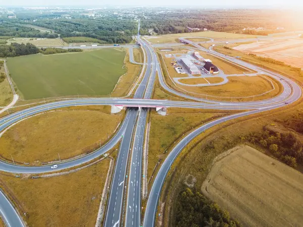 Avrupa 'da otoyol yoncalarının hava perspektifi