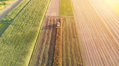 Ekin çiftliğinin hava görüntüsü
