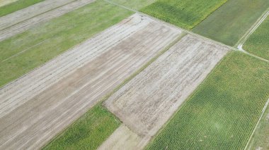 Yeni ekinler için hazırlanmış tarım arazisindeki geniş toprak manzarası