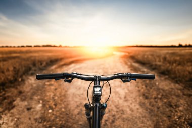 Bisikletle Güneş Işığı Manzaraları 'nda Hızla Geçiş